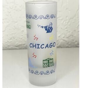 Chicago Landmarks Frosted 4oz Shot Glass